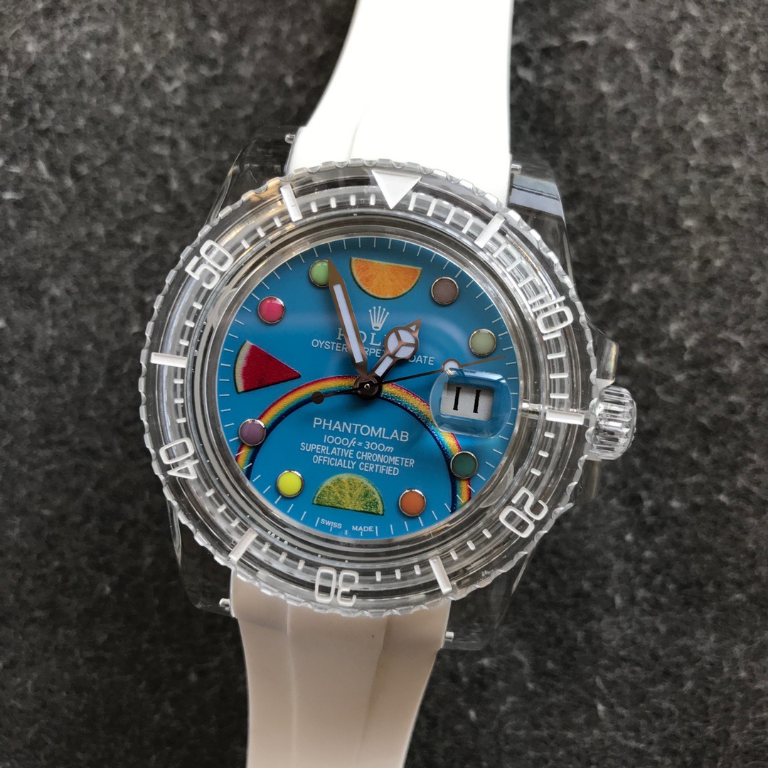 gr劳力士联名水晶系列3135蓝游丝全自动机械手表男士腕表40mm