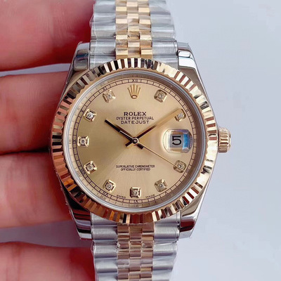 n厂劳力士日志型间金包18k金版非电镀版搭载超级3235自动机械手表男士