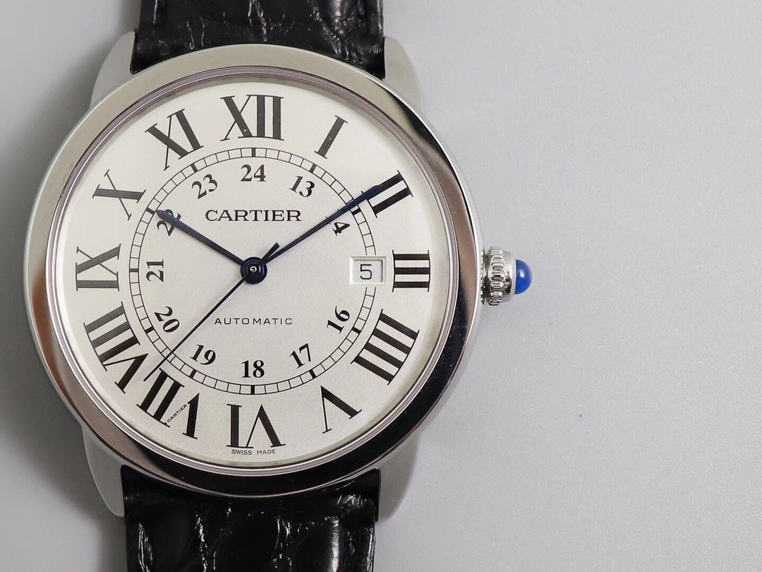 tw卡地亚rondedecartier伦敦系列w6701010全自动2892机械手表鳄鱼皮