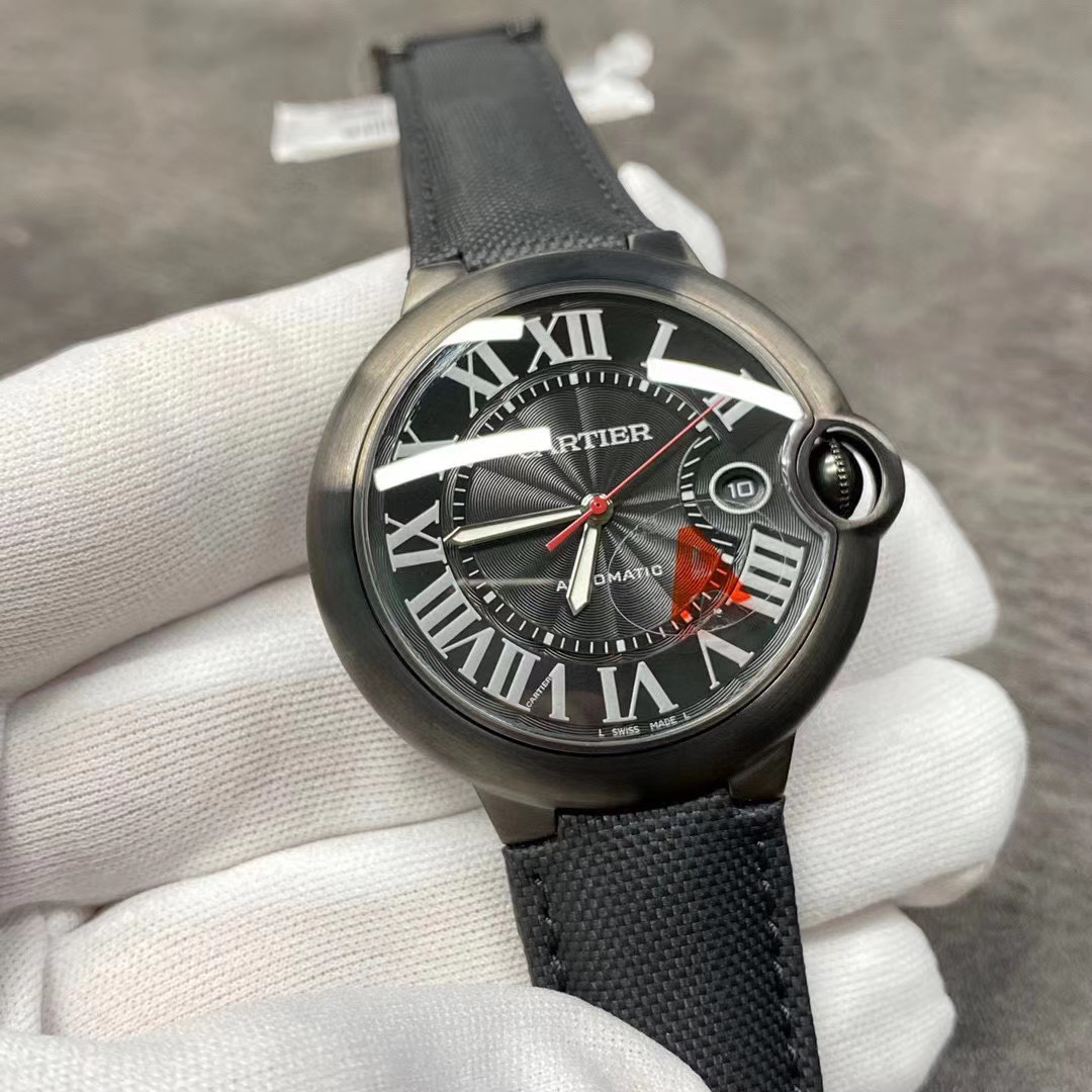 hbbv6卡地亚蓝气球系列v6v8版黑骑士蓝宝石鱼眼2824自动机械手表男士